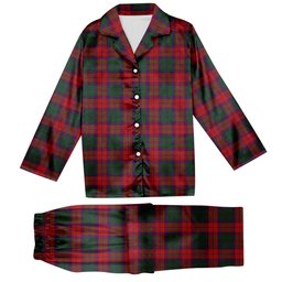 ScotsTee Shop Scottish MacNab 1950 Trade Version Tartan Pajama Satin Velvet Flannel Pajama Set