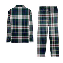 ScotsTee Shop Scottish MacLeod Of Californian Modern Tartan Pajama Satin Velvet Flannel Pajama Set