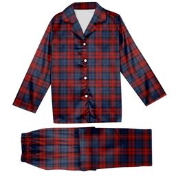 ScotsTee Shop Scottish MacLachlan 2 Tartan Pajama Satin Velvet Flannel Pajama Set