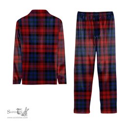 ScotsTee Shop Scottish MacLachlan 2 Tartan Pajama Satin Velvet Flannel Pajama Set