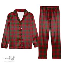 ScotsTee Shop Scottish MacNab Modern Tartan Pajama Satin Velvet Flannel Pajama Set