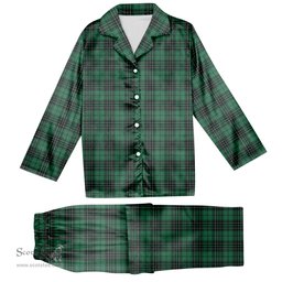 ScotsTee Shop Scottish MacKenzie Dress Modern Tartan Pajama Satin Velvet Flannel Pajama Set