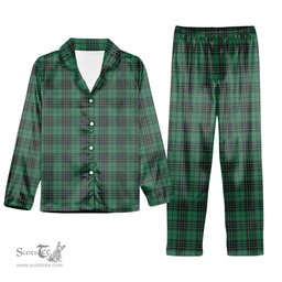 ScotsTee Shop Scottish MacKenzie Dress Modern Tartan Pajama Satin Velvet Flannel Pajama Set