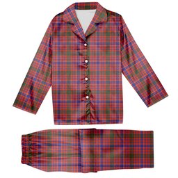 ScotsTee Shop Scottish MacRae Ancient Tartan Pajama Satin Velvet Flannel Pajama Set