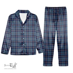 ScotsTee Shop Scottish MacRae of America Tartan Pajama Satin Velvet Flannel Pajama Set