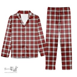 ScotsTee Shop Scottish MacPhee Dress Ancient Tartan Pajama Satin Velvet Flannel Pajama Set