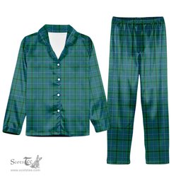 ScotsTee Shop Scottish Mayhew Tartan Pajama Satin Velvet Flannel Pajama Set