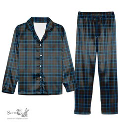 ScotsTee Shop Scottish MacTavish Hunting Modern Tartan Pajama Satin Velvet Flannel Pajama Set