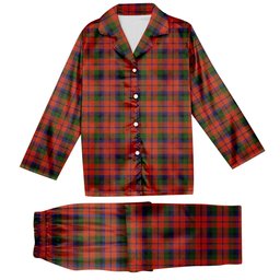 ScotsTee Shop Scottish MacNaughton 1831 Tartan Pajama Satin Velvet Flannel Pajama Set