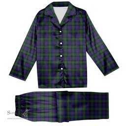 ScotsTee Shop Scottish MacPhail Hunting Tartan Pajama Satin Velvet Flannel Pajama Set