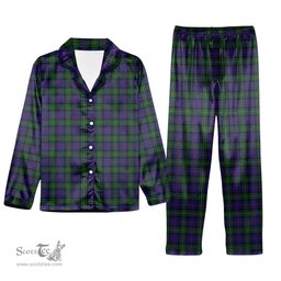 ScotsTee Shop Scottish MacPhail Hunting Tartan Pajama Satin Velvet Flannel Pajama Set