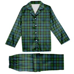 ScotsTee Shop Scottish MacWilliam (Williamson) Ancient Tartan Pajama Satin Velvet Flannel Pajama Set