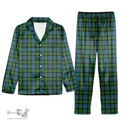 ScotsTee Shop Scottish MacWilliam (Williamson) Ancient Tartan Pajama Satin Velvet Flannel Pajama Set
