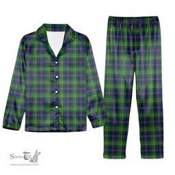 ScotsTee Shop Scottish MacOrrell Tartan Pajama Satin Velvet Flannel Pajama Set