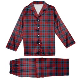 ScotsTee Shop Scottish MacTavish Tartan Pajama Satin Velvet Flannel Pajama Set