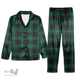 ScotsTee Shop Scottish McAuley of Lewis Modern Tartan Pajama Satin Velvet Flannel Pajama Set