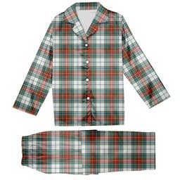 ScotsTee Shop Scottish McBeth Dress  Ancient Tartan Pajama Satin Velvet Flannel Pajama Set