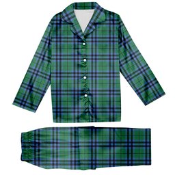 ScotsTee Shop Scottish Marshall Ancient Tartan Pajama Satin Velvet Flannel Pajama Set
