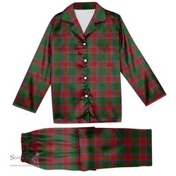 ScotsTee Shop Scottish MacPhail Blue Bands Tartan Pajama Satin Velvet Flannel Pajama Set