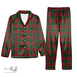 ScotsTee Shop Scottish MacPhail Blue Bands Tartan Pajama Satin Velvet Flannel Pajama Set