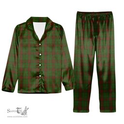 ScotsTee Shop Scottish Maxwell Hunting SC Tartan Pajama Satin Velvet Flannel Pajama Set