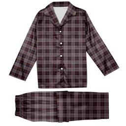 ScotsTee Shop Scottish MacPherson Hunting Tartan Pajama Satin Velvet Flannel Pajama Set