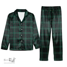 ScotsTee Shop Scottish McAuley Hunting Modern Tartan Pajama Satin Velvet Flannel Pajama Set