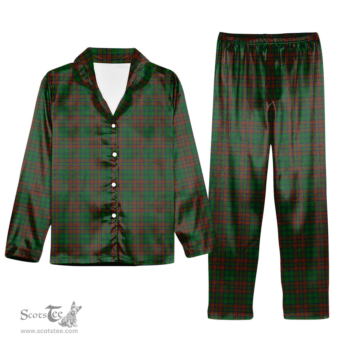 ScotsTee Shop Scottish Matheson Hunting Highland Society of London Tartan Pajama Satin Velvet Flannel Pajama Set