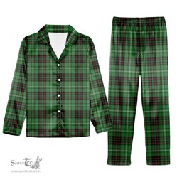 ScotsTee Shop Scottish McAulay of Lewis Ancient Tartan Pajama Satin Velvet Flannel Pajama Set
