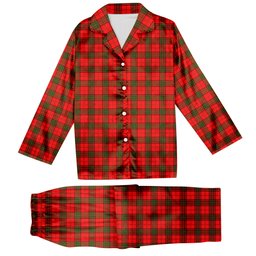 ScotsTee Shop Scottish Maxwell Modern Tartan Pajama Satin Velvet Flannel Pajama Set