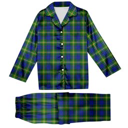 ScotsTee Shop Scottish Maitland SC Tartan Pajama Satin Velvet Flannel Pajama Set