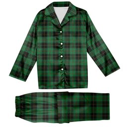 ScotsTee Shop Scottish McArthur-Fox Hunting Ancient Tartan Pajama Satin Velvet Flannel Pajama Set