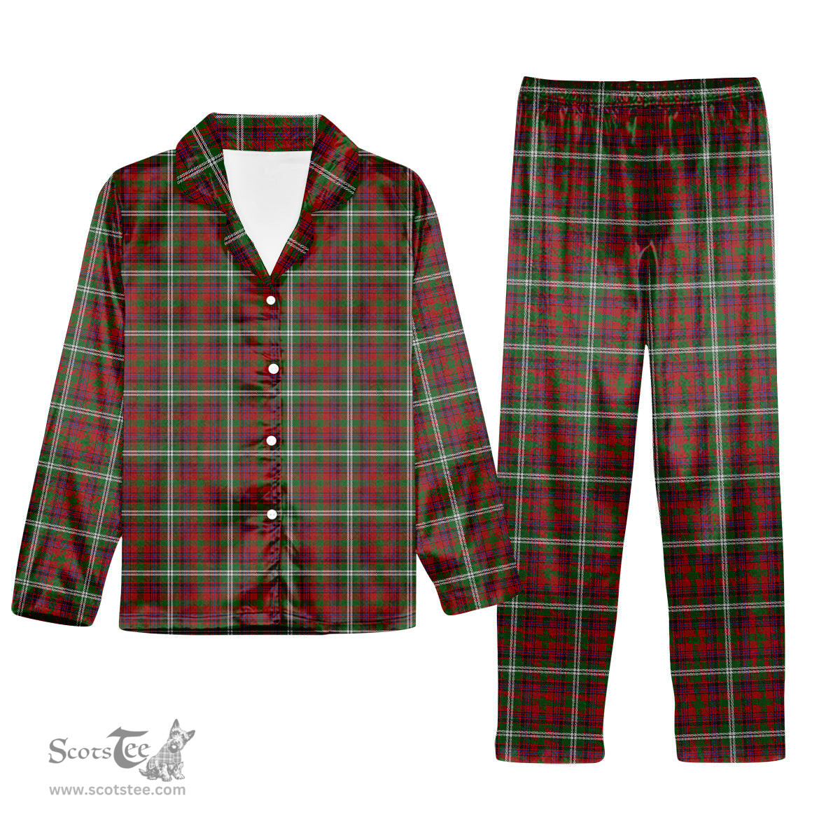 ScotsTee Shop Scottish Maguire Tartan Pajama Satin Velvet Flannel Pajama Set