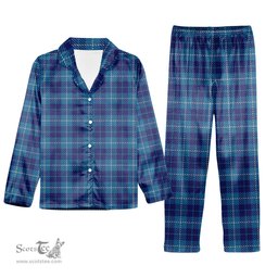 ScotsTee Shop Scottish Manx Cornaa Tartan Pajama Satin Velvet Flannel Pajama Set