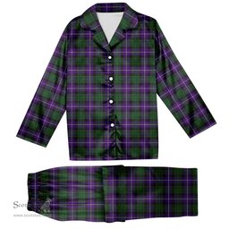 ScotsTee Shop Scottish MacRae Hunting 1 Tartan Pajama Satin Velvet Flannel Pajama Set