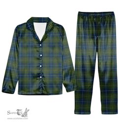 ScotsTee Shop Scottish McAvoy Tartan Pajama Satin Velvet Flannel Pajama Set
