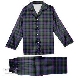 ScotsTee Shop Scottish Malcolm of Berwick Modern Tartan Pajama Satin Velvet Flannel Pajama Set