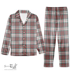 ScotsTee Shop Scottish McBean Dress Modern Tartan Pajama Satin Velvet Flannel Pajama Set