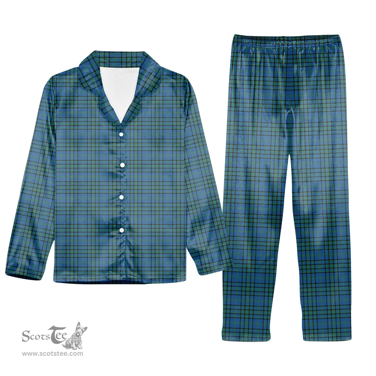 ScotsTee Shop Scottish Matheson Hunting Ancient Tartan Pajama Satin Velvet Flannel Pajama Set
