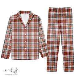 ScotsTee Shop Scottish McAlister Dress Modern Tartan Pajama Satin Velvet Flannel Pajama Set