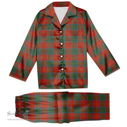 ScotsTee Shop Scottish MacPherson of Cluny Ancient Tartan Pajama Satin Velvet Flannel Pajama Set