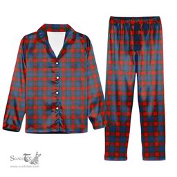 ScotsTee Shop Scottish Mar Tartan Pajama Satin Velvet Flannel Pajama Set