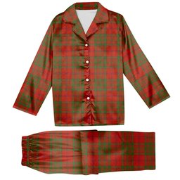 ScotsTee Shop Scottish McAlister of Glenbarr Ancient Tartan Pajama Satin Velvet Flannel Pajama Set