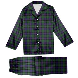 ScotsTee Shop Scottish Malcolm Tartan Pajama Satin Velvet Flannel Pajama Set