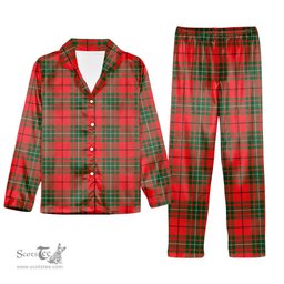 ScotsTee Shop Scottish McAuley Modern Tartan Pajama Satin Velvet Flannel Pajama Set