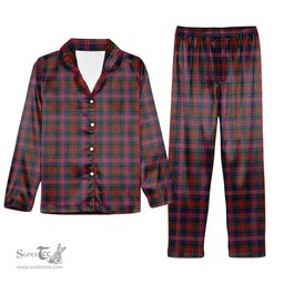 ScotsTee Shop Scottish MacPherson 7 Tartan Pajama Satin Velvet Flannel Pajama Set