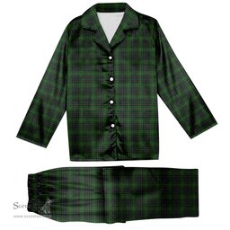 ScotsTee Shop Scottish McAulay Hunting Tartan Pajama Satin Velvet Flannel Pajama Set