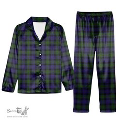 ScotsTee Shop Scottish MacTaggart Tartan Pajama Satin Velvet Flannel Pajama Set