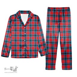 ScotsTee Shop Scottish MacTavish Modern Tartan Pajama Satin Velvet Flannel Pajama Set