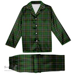 ScotsTee Shop Scottish McAlpin Modern Tartan Pajama Satin Velvet Flannel Pajama Set